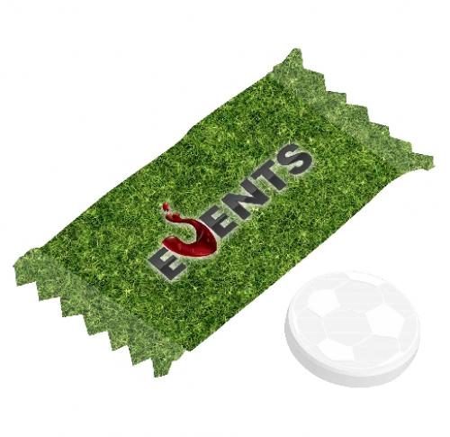Embossed Football Mint In A Flowpack  